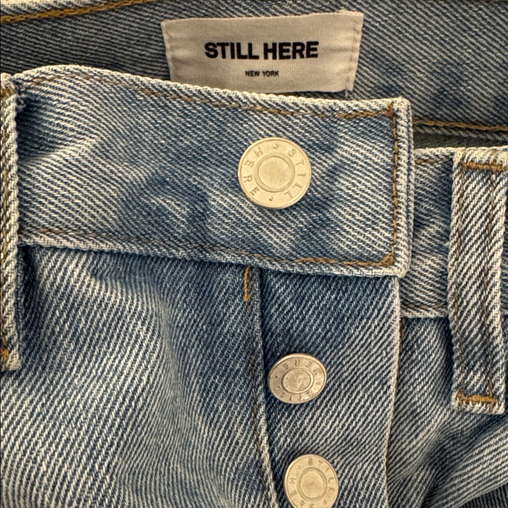 Still Here Tate Straight Leg in Vintage Blue Size 24 - Picture 10 of 10